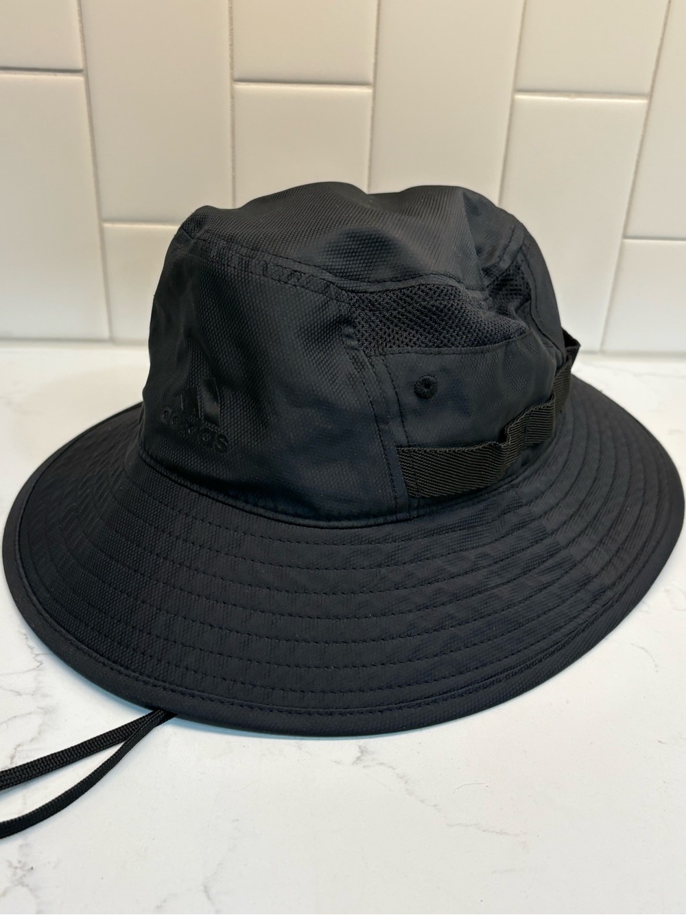 Adidas Victory Bucket Hat Black UPF Sun Protection Fishing Hiking Boonie Cap⁠